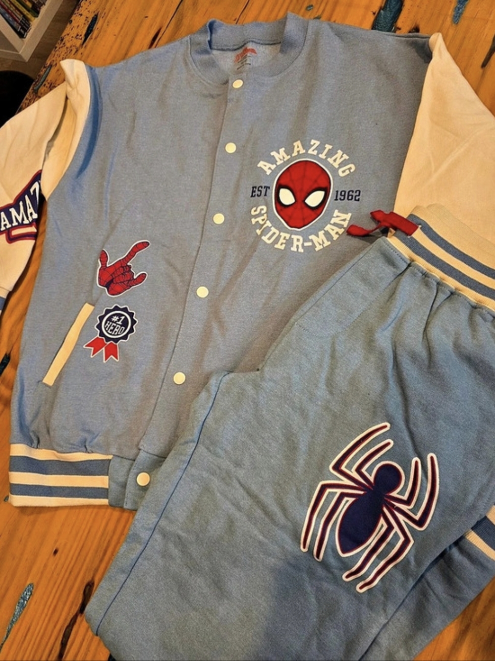 Marvel Spider-Man Varsity Jacket and Pants Set Boys Size 10-12